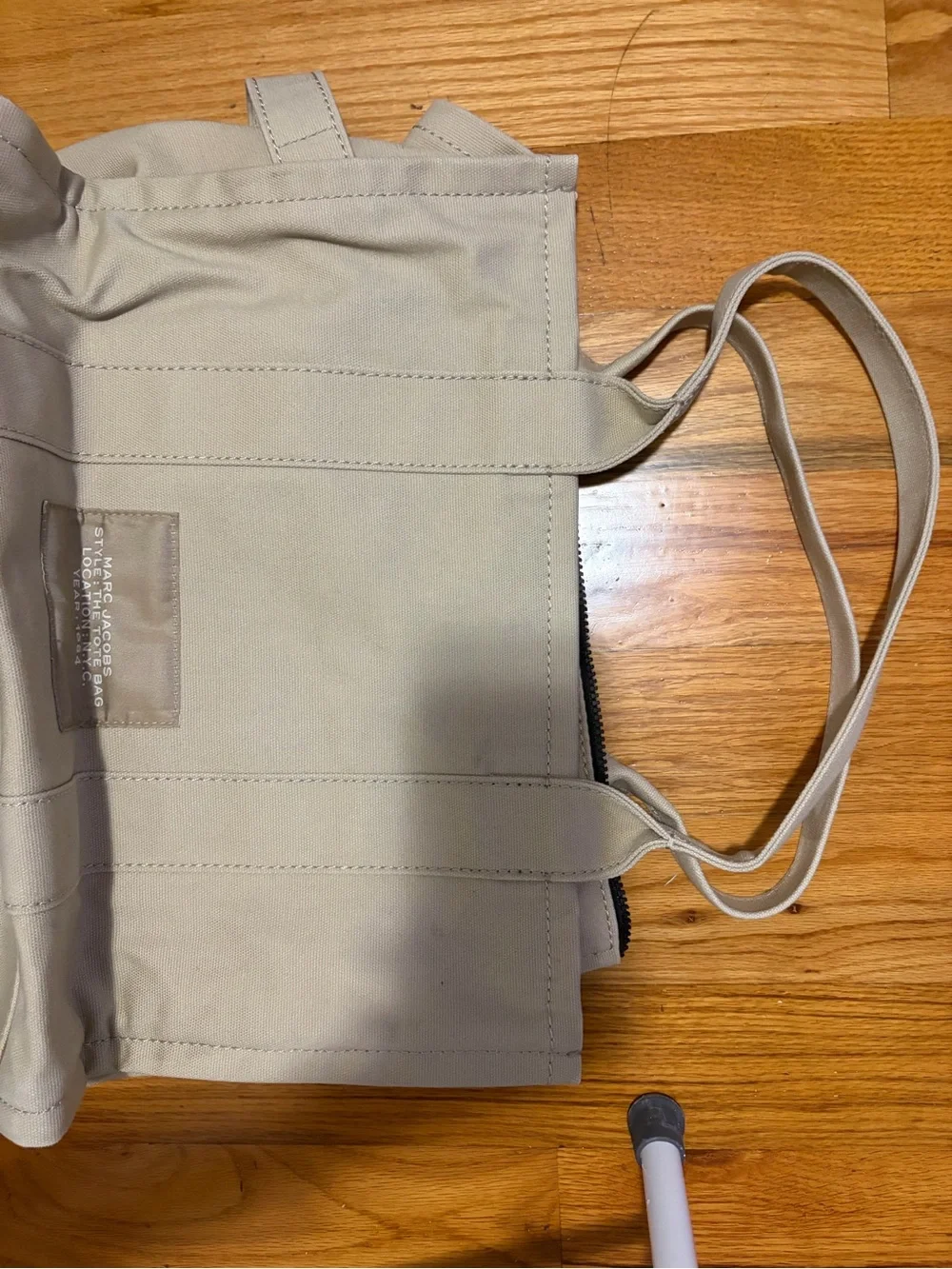 Marc Jacobs Canvas Messenger in Beige with White Logo